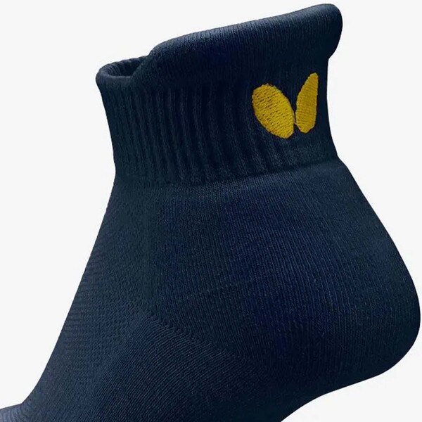 Butterfly ES Socks - Navy - Heel - Close-Up